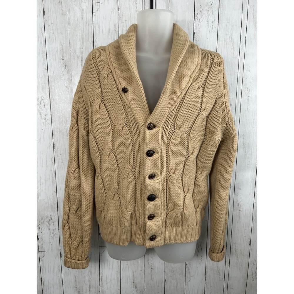Men's Zachary Atlanta 100% Virgin Wool Cardigan Sweater Hand Fashioned M